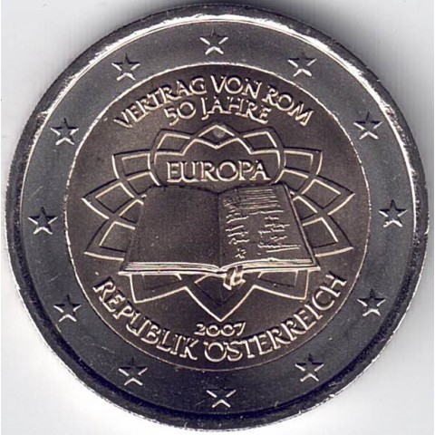 2007. 2 Euros Austria "Tratado de Roma"