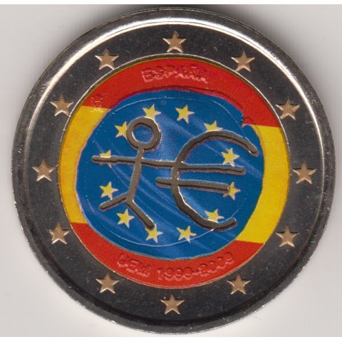 2009. 2 Euros España "EMU" color