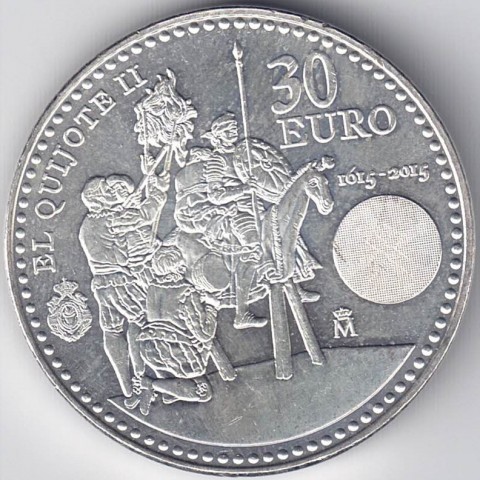 2015. Moneda 30 euros "Quijote"