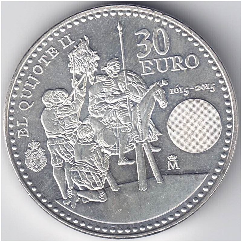 2015. Moneda 30 euros "Quijote"