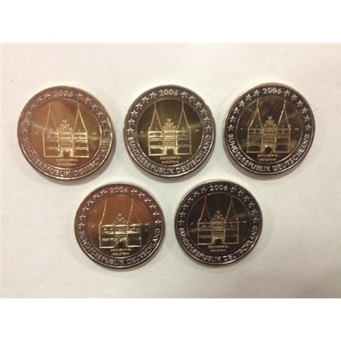 2006. 2 Euros Alemania "Schleswig-Holstein" 5 cecas