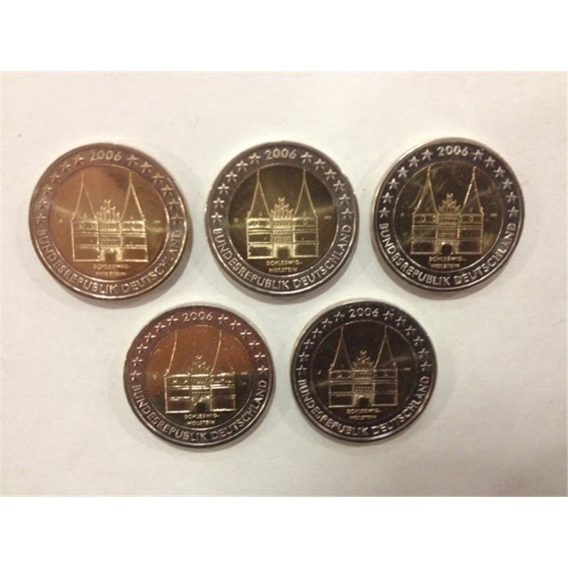 2006. 2 Euros Alemania "Schleswig-Holstein" 5 cecas
