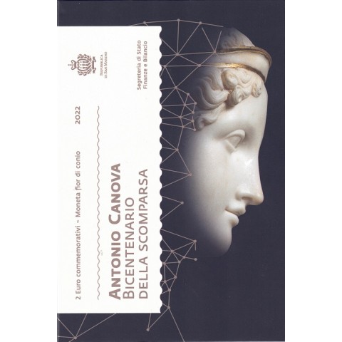 2022. 2 euros San Marino "Antonio Canova"