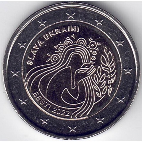 2022. 2 Euros Estonia. Ucrania