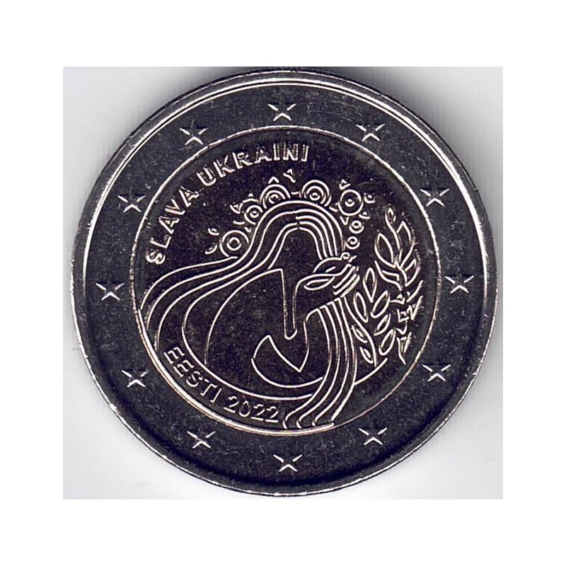 2022. 2 Euros Estonia. Ucrania