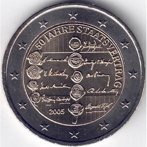 2005. 2 Euros Austria "Tratado Estado"