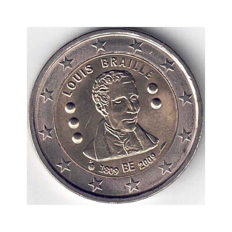 2009. 2 Euros Bélgica "Braille"