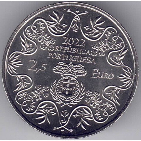 2022. 2,5 Euros Portugal. Constitucion