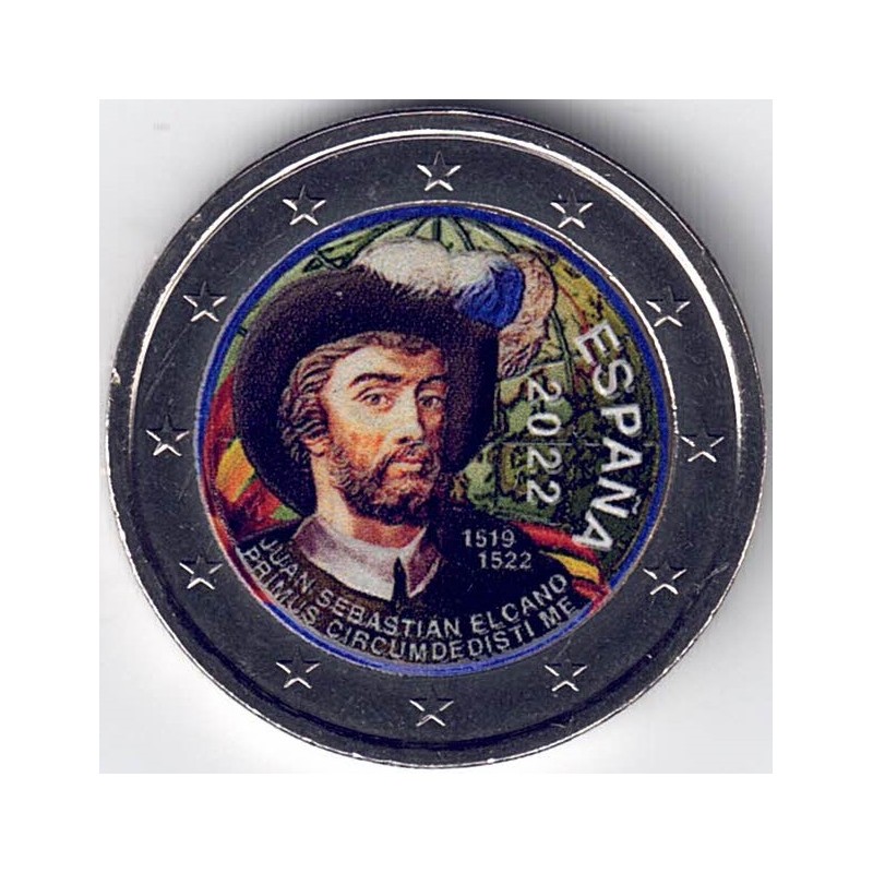 2022. 2 euros España "Elcano" color (version 3)