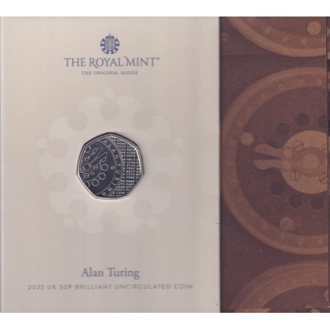 2022. Moneda Inglaterra. 50 Pence. Alan Turing