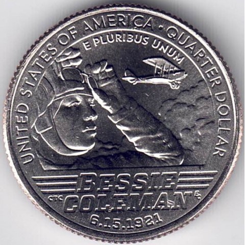 2023. Woman Quarter. Bessie Coleman D