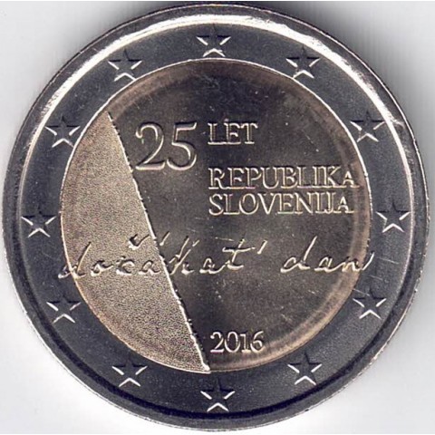 2016. 2 Euros Eslovenia "Independencia"