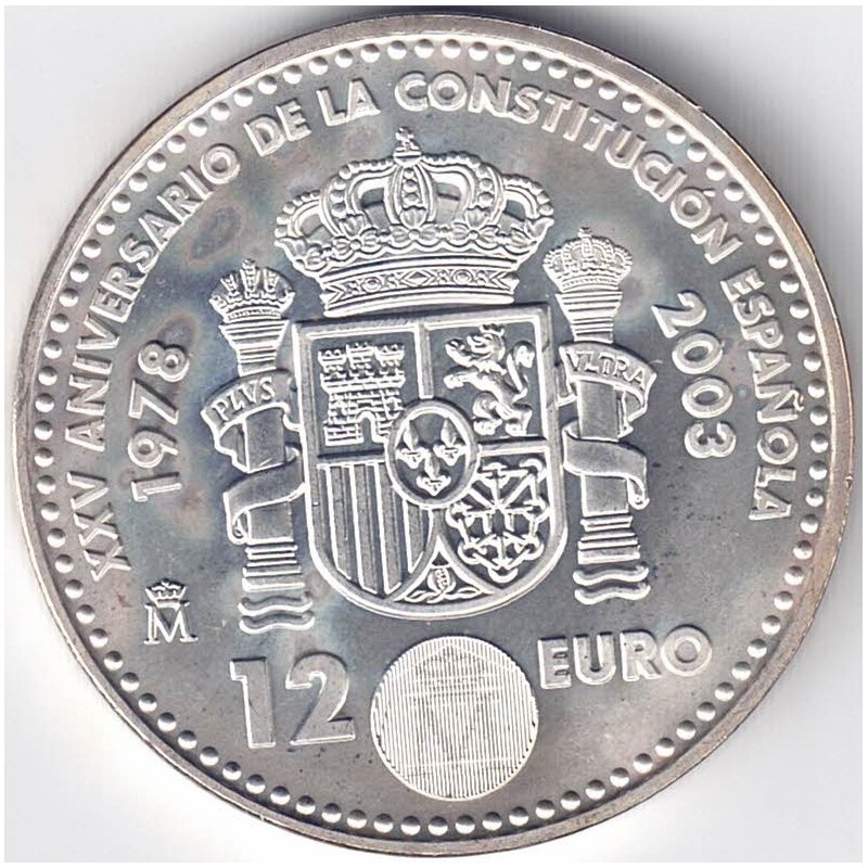 2003. Moneda 12 euros "Constitución"