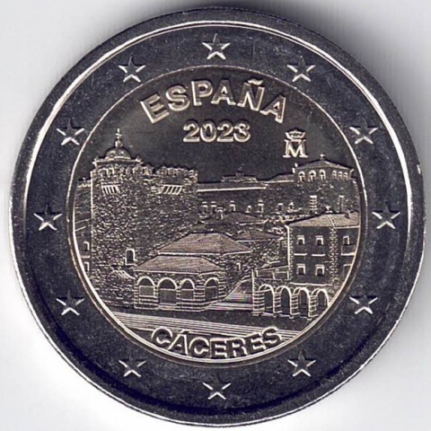 2023. 2 euros España. Caceres