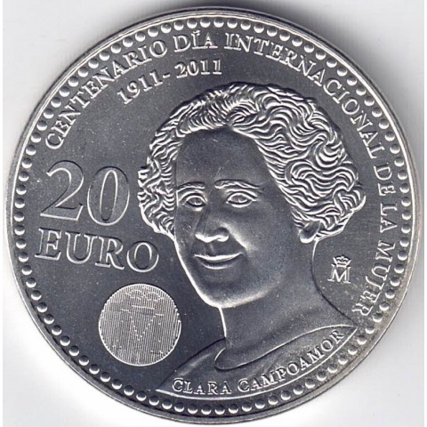 2011. Moneda 20 euros "Clara Campoamor"