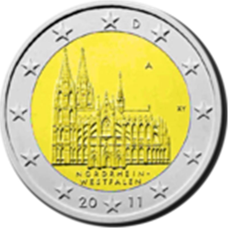 2011. 2 Euros Alemania A-Berlín "Renania"