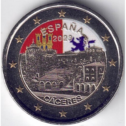 2023. 2 euros España. Caceres color (version 2)