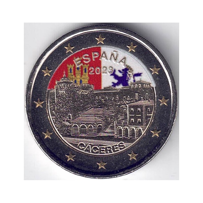 2023. 2 euros España. Caceres color (version 2)