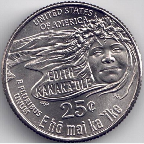 2023. Woman Quarter. Edith Kanaka'ole D