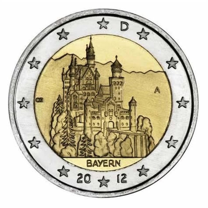 2012. 2 Euros Alemania A-Berlín "Baviera"