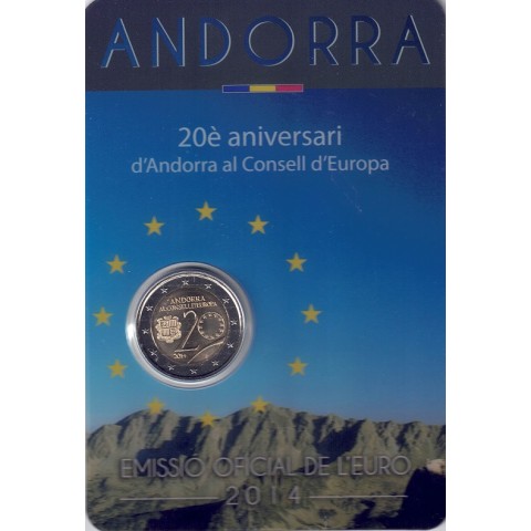 2014. 2 Euros Andorra "Consejo Europa"
