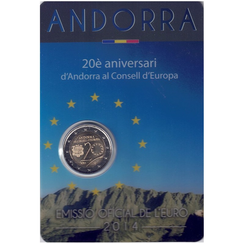 2014. 2 Euros Andorra "Consejo Europa"