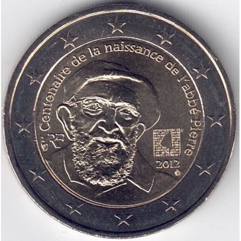 2012. 2 Euros Francia "Abbe Pierre"