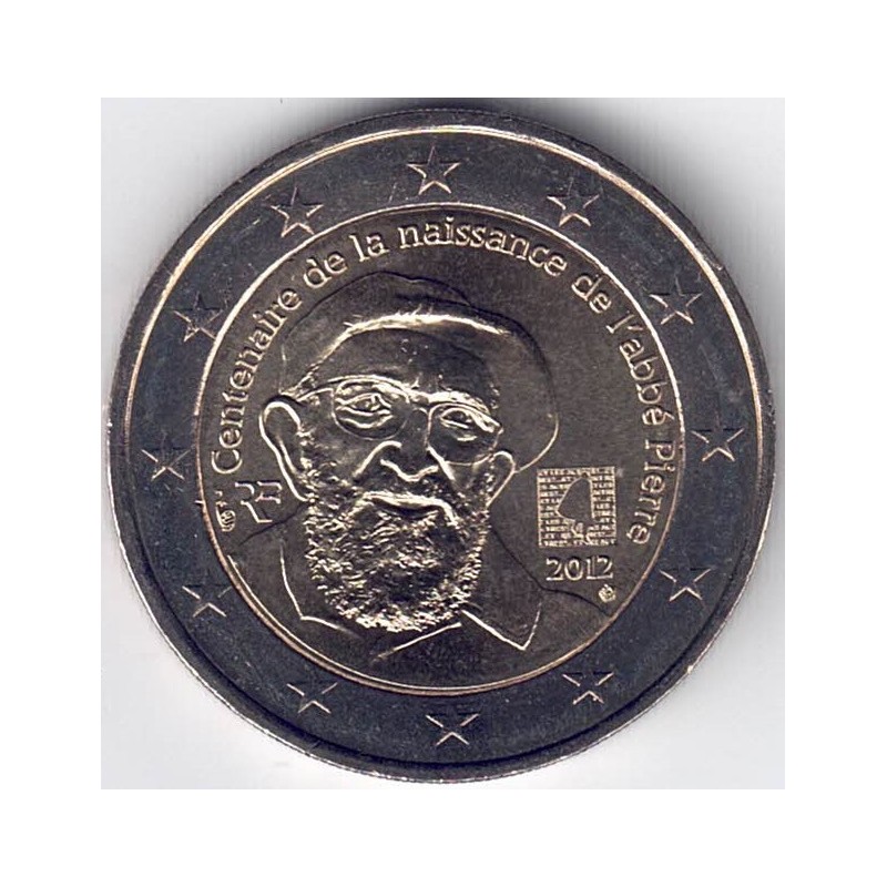 2012. 2 Euros Francia "Abbe Pierre"