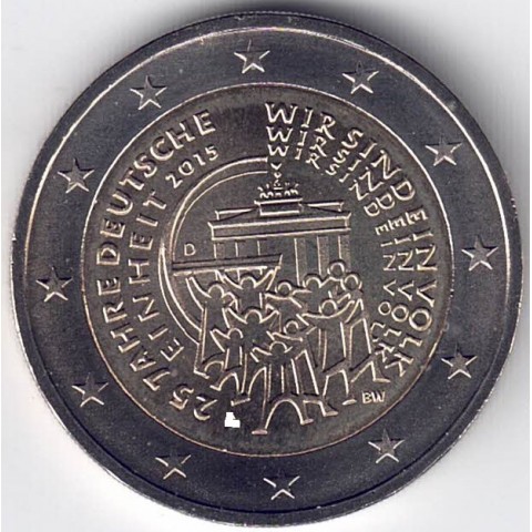 2015. 2 Euros Alemania A-Berlin "Reunificación"