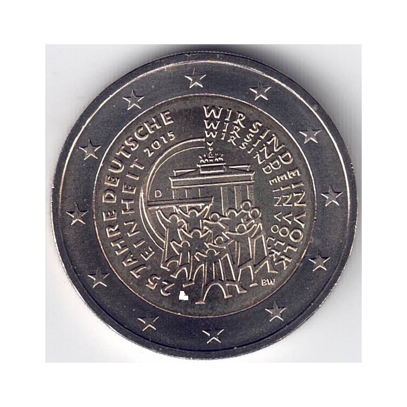 2015. 2 Euros Alemania A-Berlin "Reunificación"