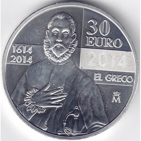 2014. Moneda 30 euros "El Greco"