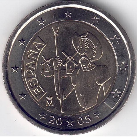 2005. 2 Euros España "Don Quijote"