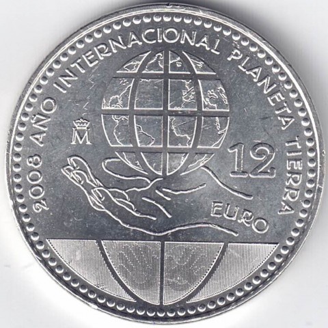 2008. Moneda 12 euros "Planeta Tierra"