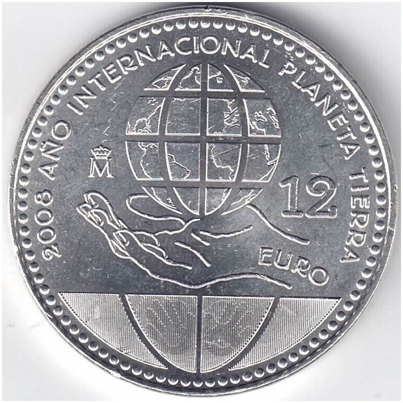 2008. Moneda 12 euros "Planeta Tierra"