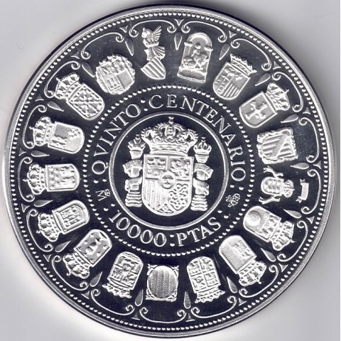 1989. 10.000 Ptas V Centenario Descubrimiento America. I Serie