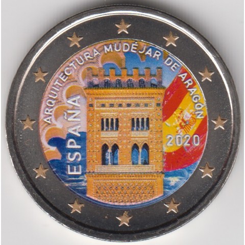 2020. 2 euros España "Arte Mudéjar" color
