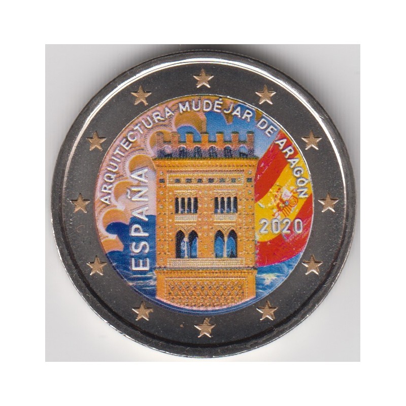 2020. 2 euros España "Arte Mudéjar" color