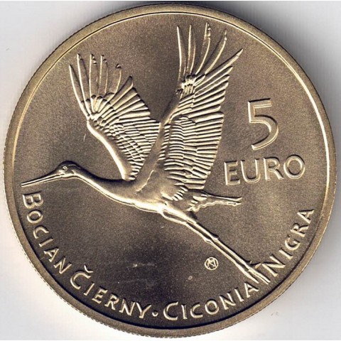 2023. 5 Euros Eslovaquia. Cigüeña