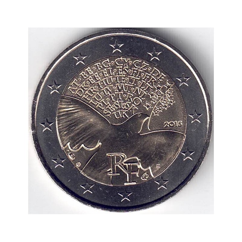 2015. 2 Euros Francia "70 Años Paz"