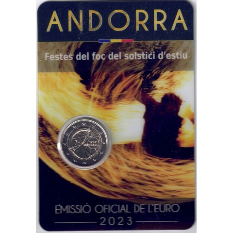 2023. 2 Euros Andorra. Fiesta del fuego