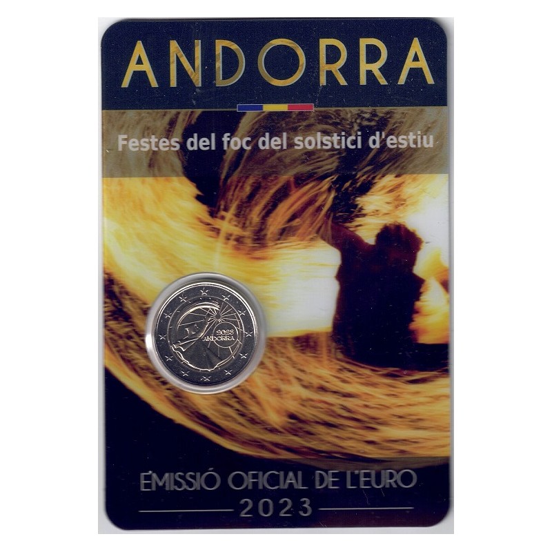 2023. 2 Euros Andorra. Fiesta del fuego