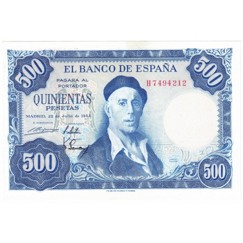 1954. 500 Ptas Ignacio Zuloaga