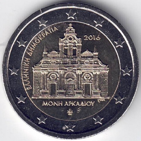 2016. 2 Euros Grecia "Arkadi"