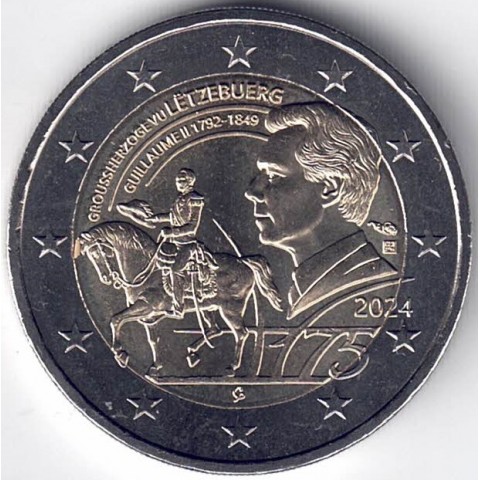 2024. 2 Euros Luxemburgo. Guillermo