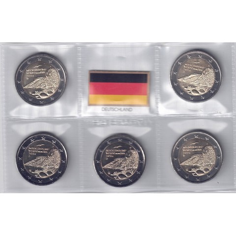 2024. 2 Euros Alemania. Mecklenburgo-Pomerania Occidental 5 cecas