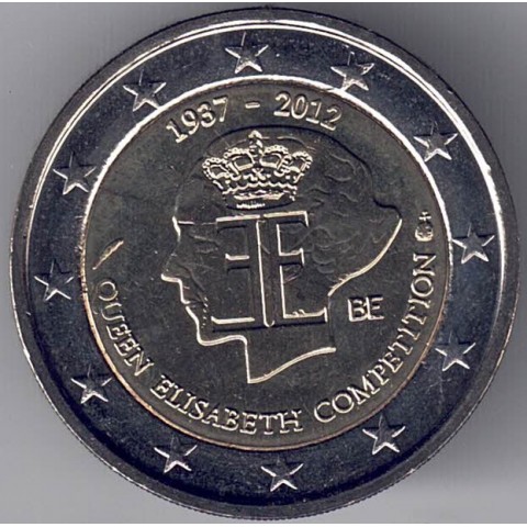 2012. 2 Euros Bélgica "Concurso Reina Isabel"