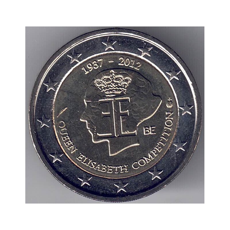 2012. 2 Euros Bélgica "Concurso Reina Isabel"