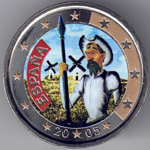2005. 2 Euros España "Don Quijote" color