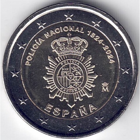 2024. 2 euros España. Policia
