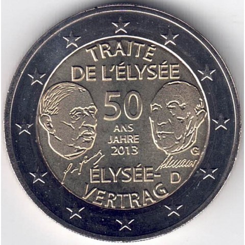 2013. 2 Euros Alemania "Tratado Eliseo"